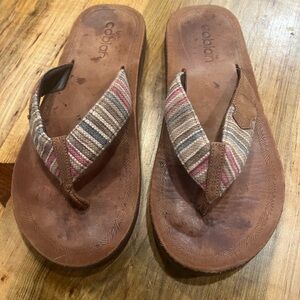Cobian Multicolor Striped Flip Flops